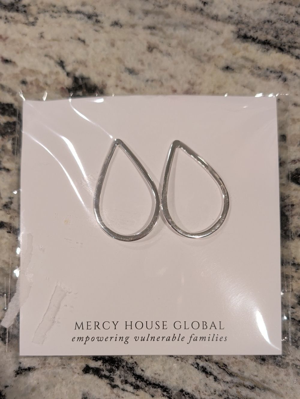 Mercy House Global Silver Teardrop Earrings